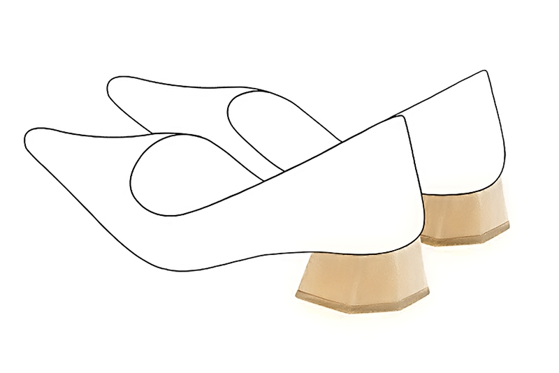 1 3&frasl;8 inch / 3.5 cm high flare heels. Front view - Florence KOOIJMAN